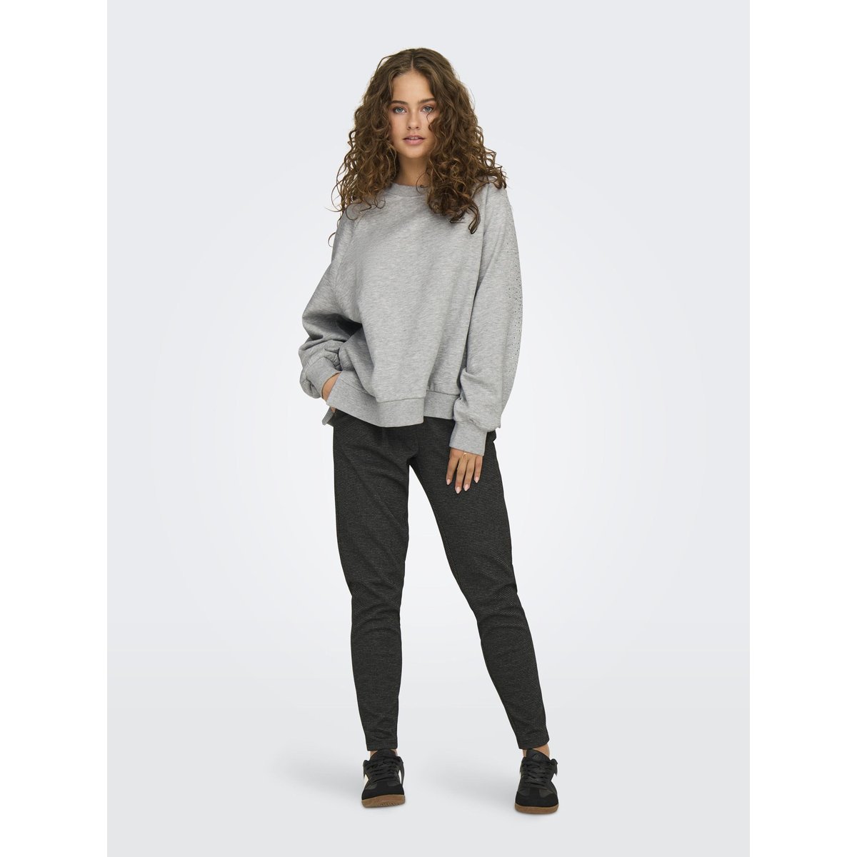 Sweat-Shirt grise - light grey melange, ONLY
