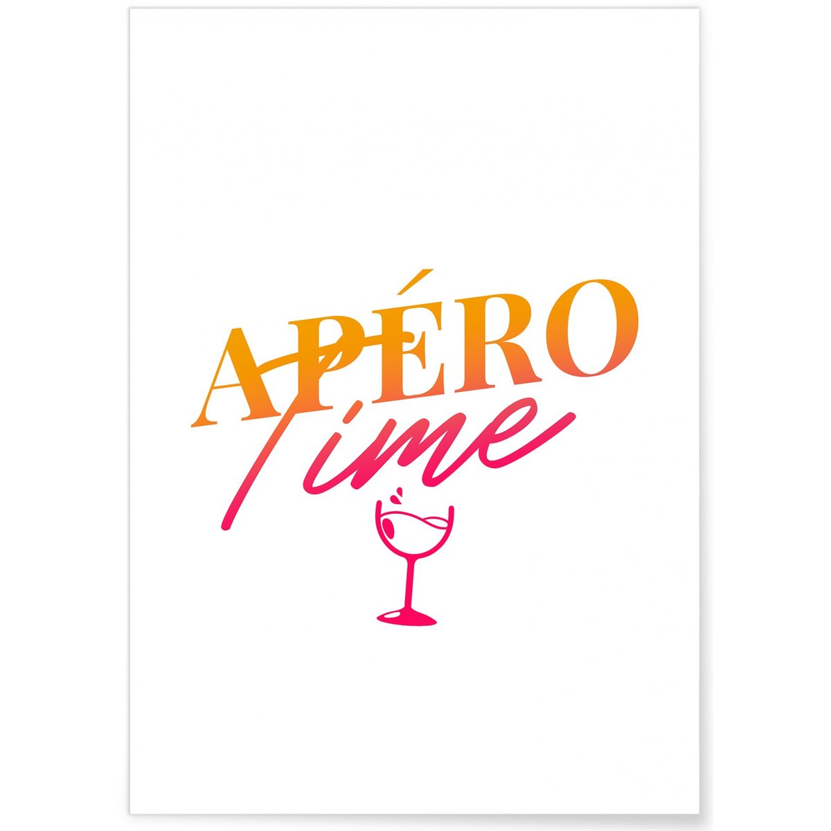 Affiche Apéro Time blanc, L'AFFICHERIE