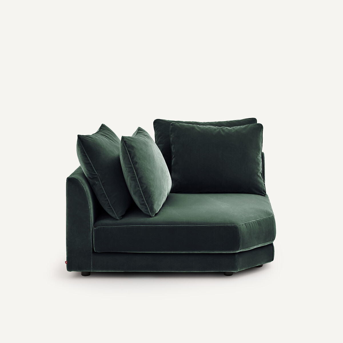 Modulares Ecksofa aus Samt, TIBERIO khaki, AM.PM