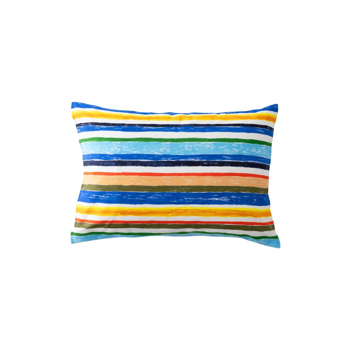 Taie d'oreiller rectangulaire coton bio PINATA imprime, CARRE BLANC