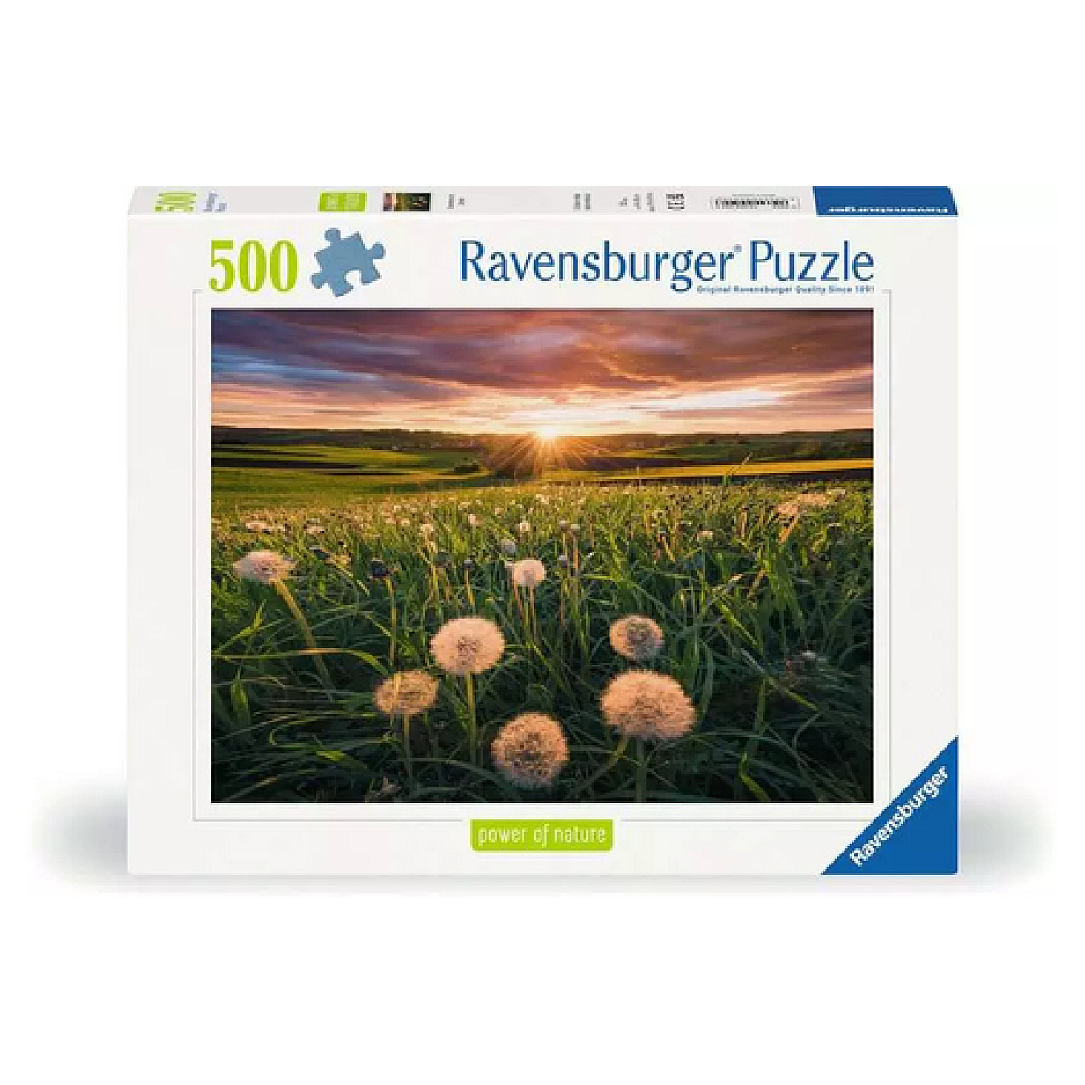 Puzzle 500 pieces - Pissenlits au crepuscule couleur unique, RAVENSBURGER