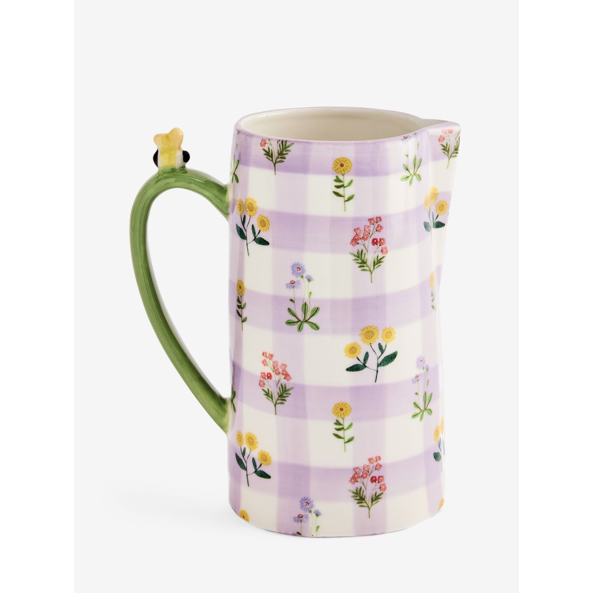 Vases en céramique à fleurs vichy maisie lilas/blanc, NEXT