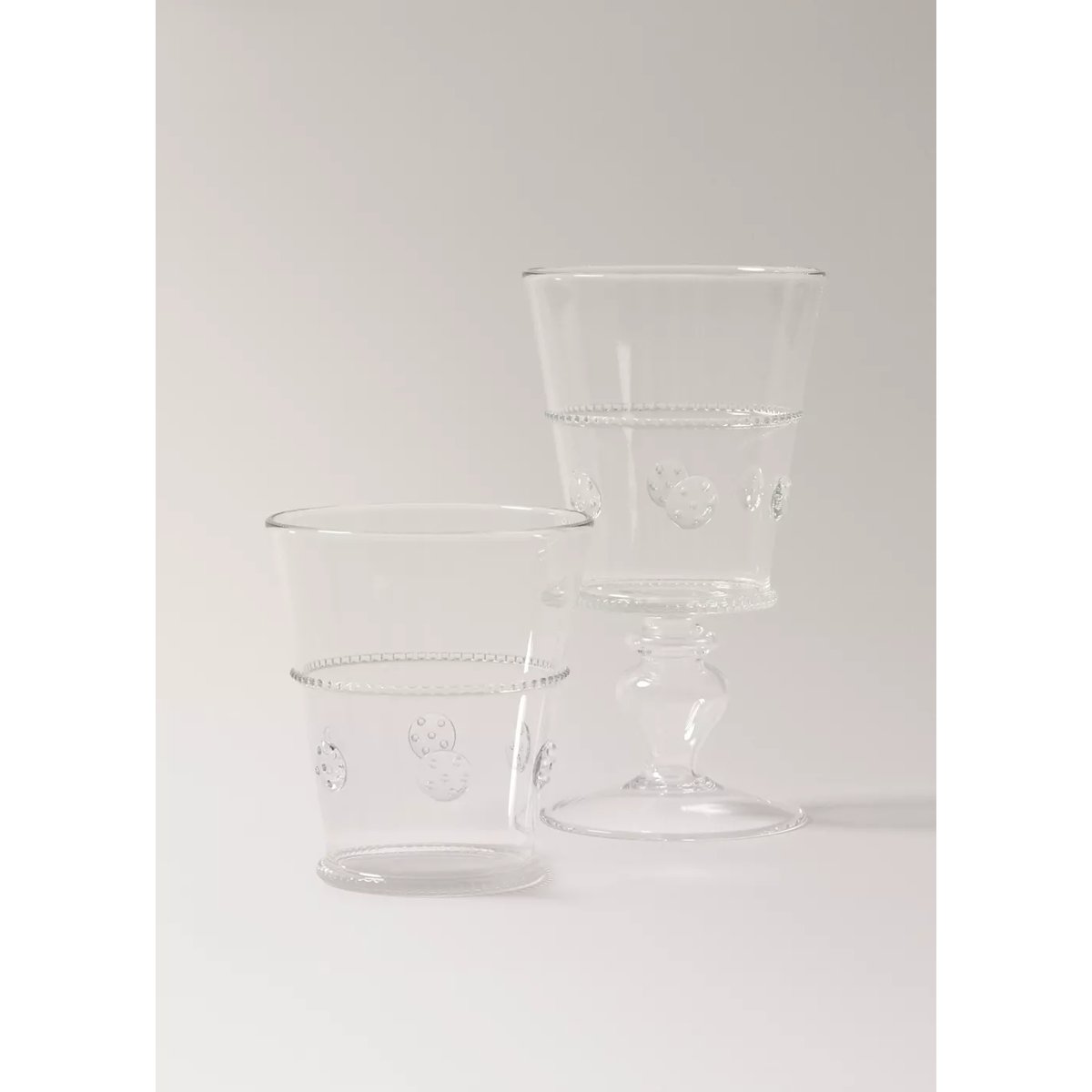 Verre en borosilicate à relief transparent orange, MANGO HOME