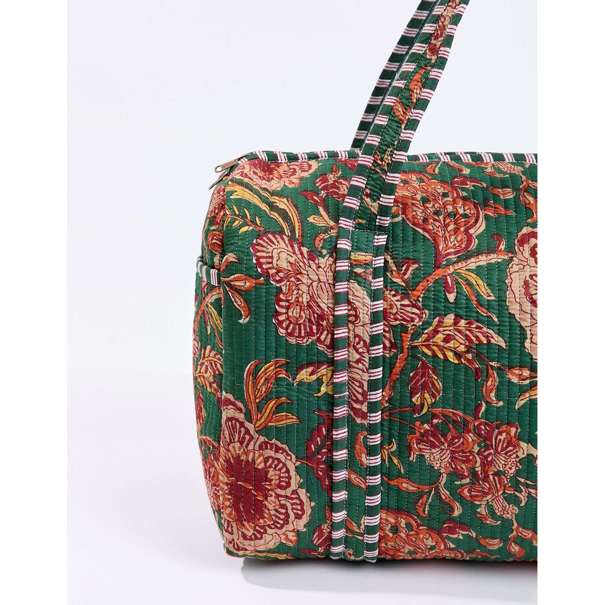 Sac week-end coton imprimé DUFFLE couleur unique, LA FIANCÉE