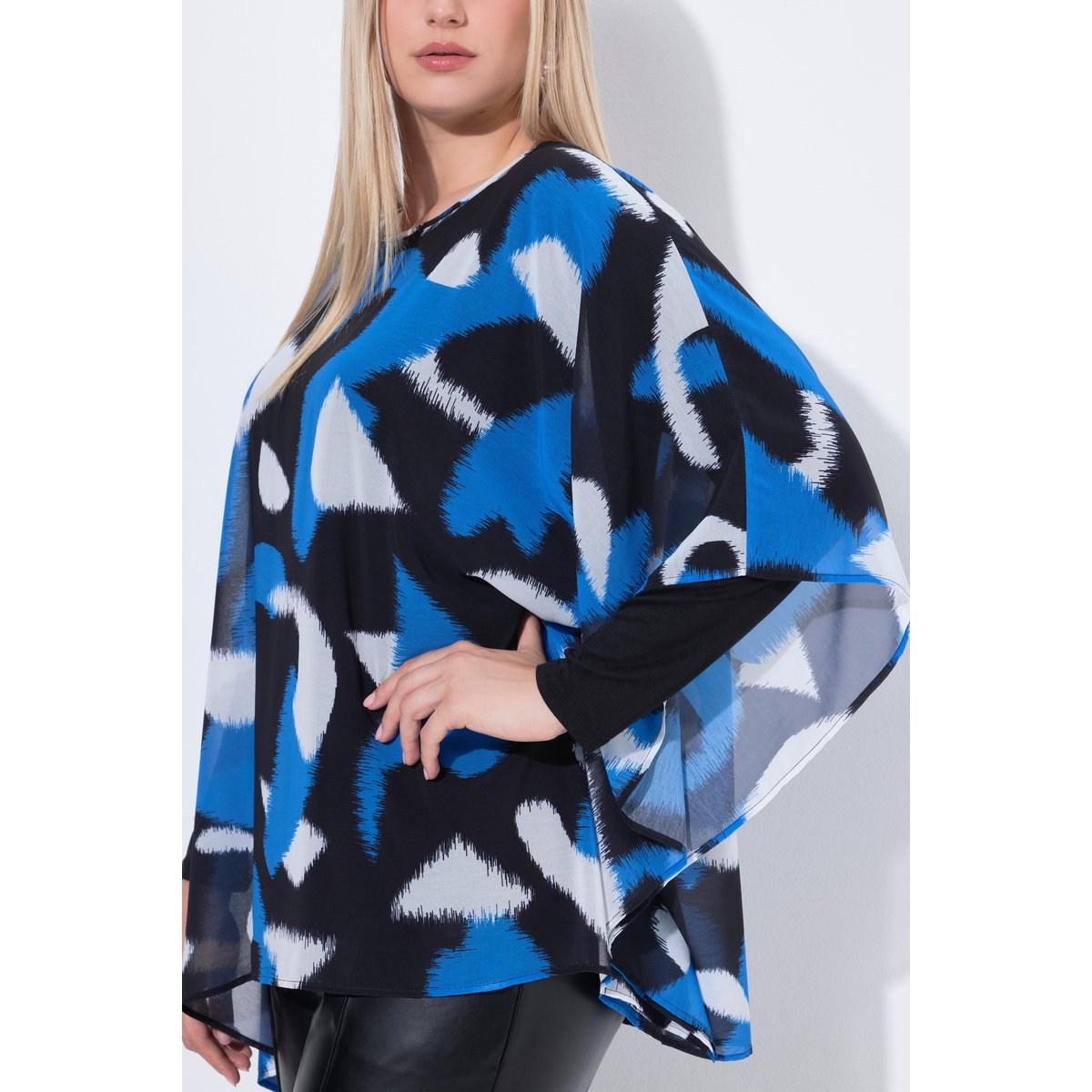 Tunique oversize avec effet de superposition bleu roi, ULLA POPKEN