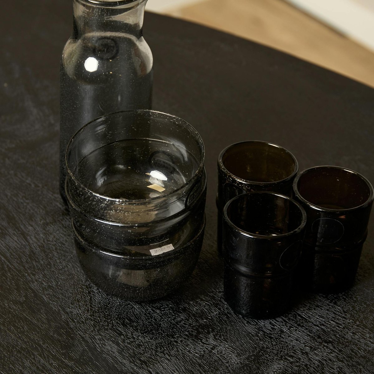 Table ovale en bois 160 cm UDA noir, PIER IMPORT