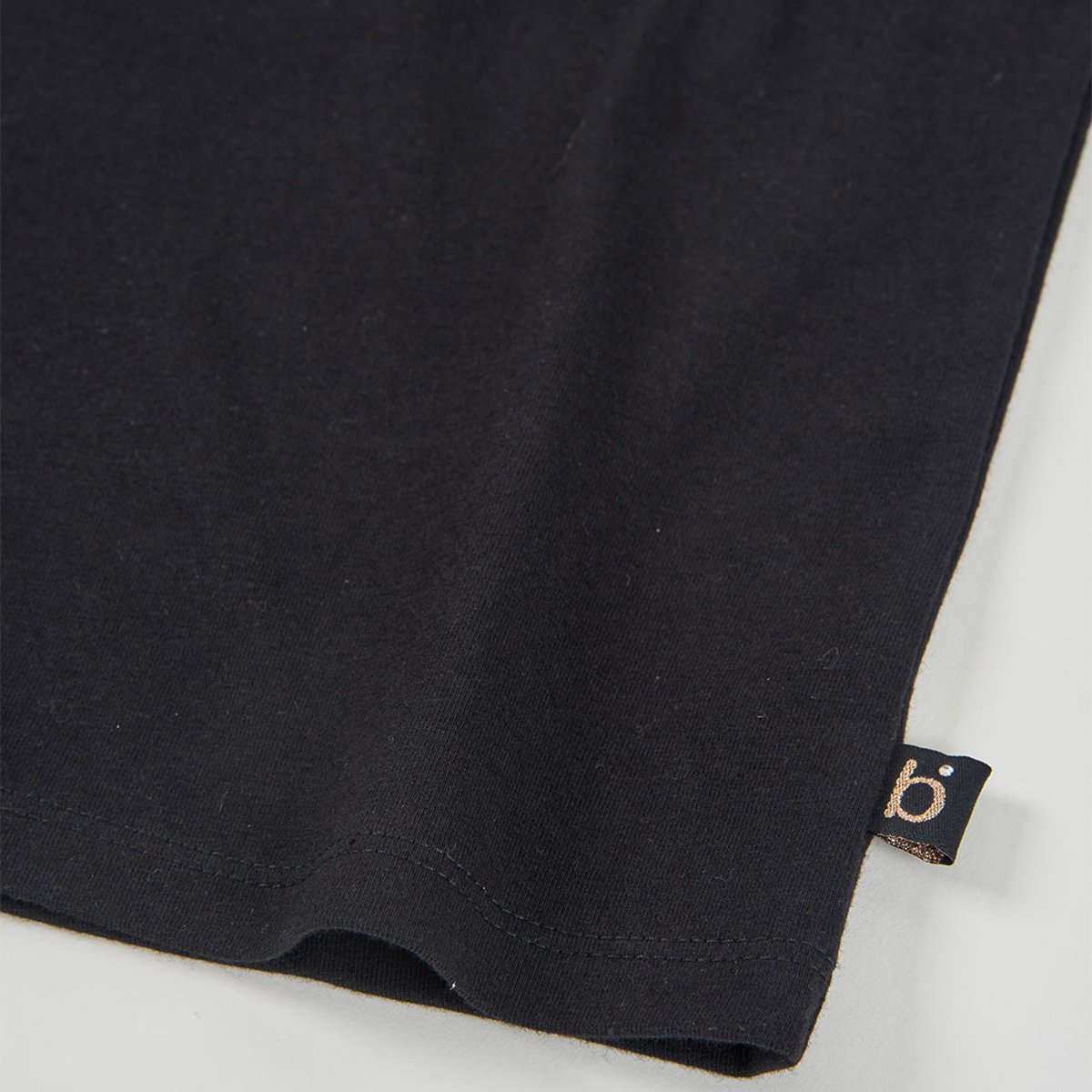 T-shirt en coton fille noir, BOBOLI
