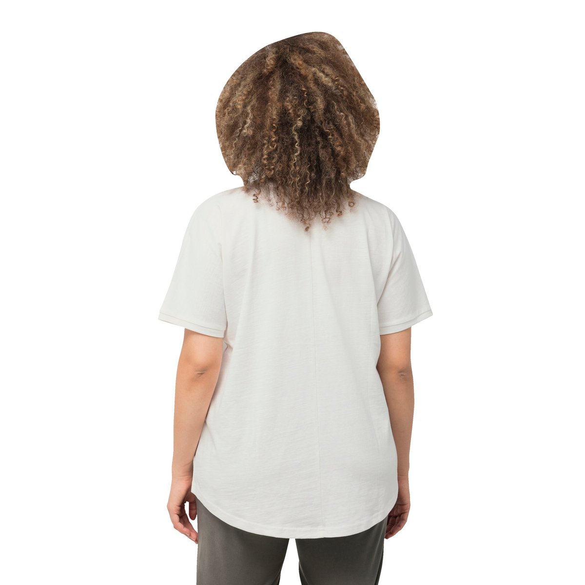 T-shirt à rayures oversized à col rond et blanc cassé, ULLA POPKEN