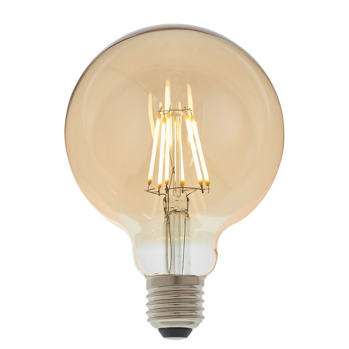 E27 6W LED Filament Small Globe Bulb in Amber brown , ÉDITÉ