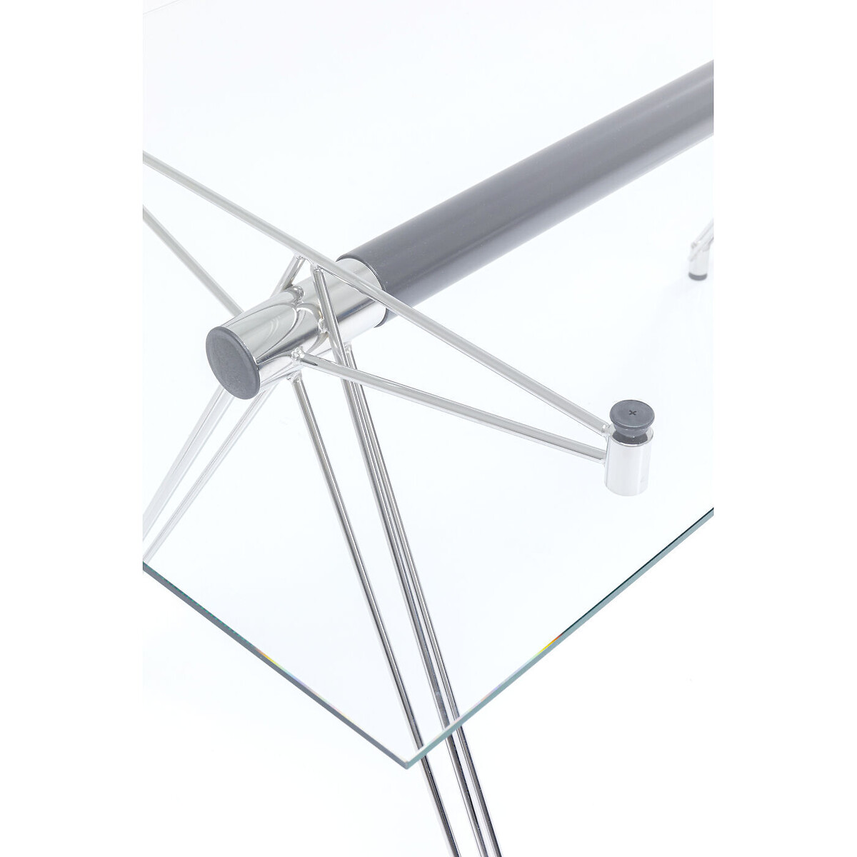 Bureau en verre, OFFICIA argent, KARE DESIGN