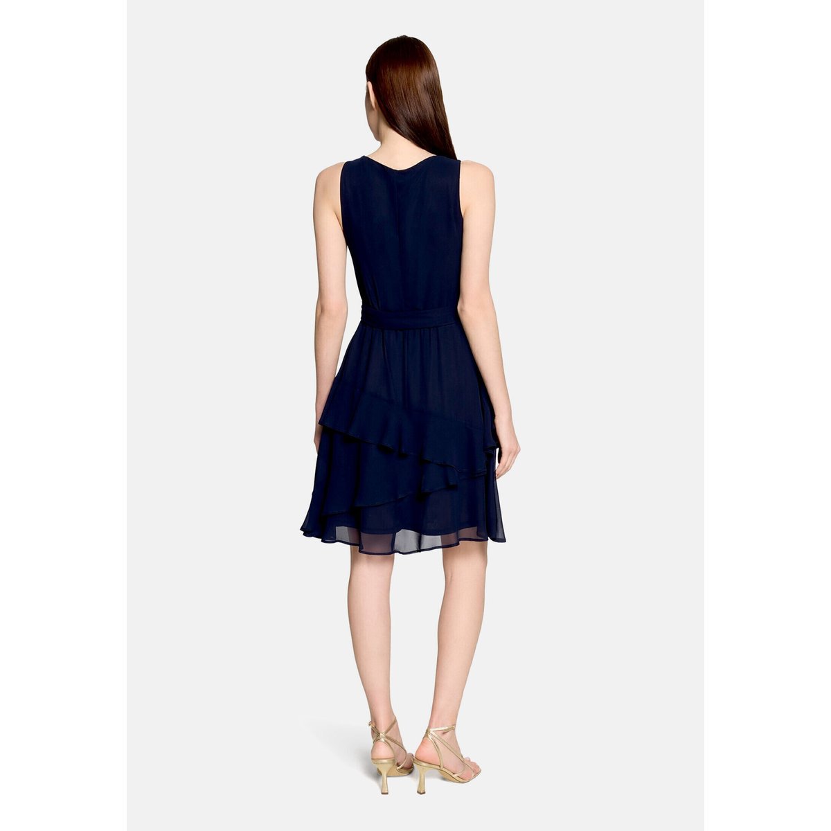Robe de cocktail à volant night sky, VERA MONT