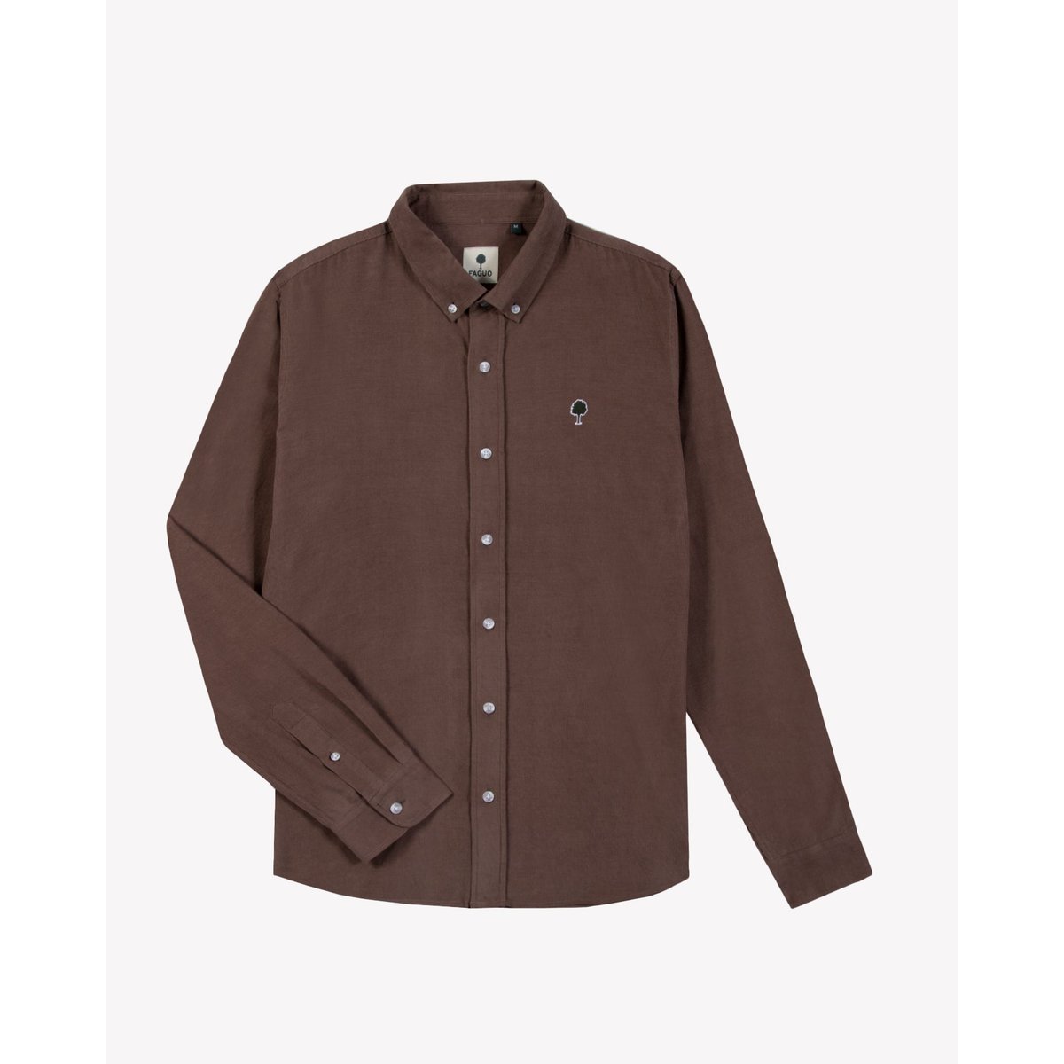 Chemise en velours côtelé violet grisé, FAGUO