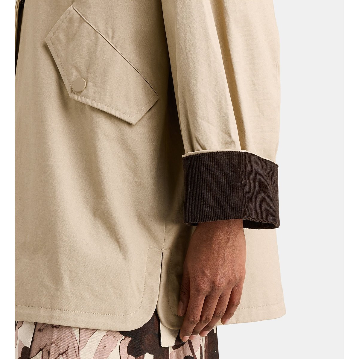 Parka courte kookie coton beige clair, JODHPUR