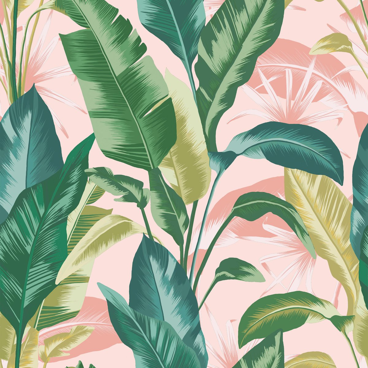 Papier peint Envy Leaf It Out Sunrise rose, ENVY