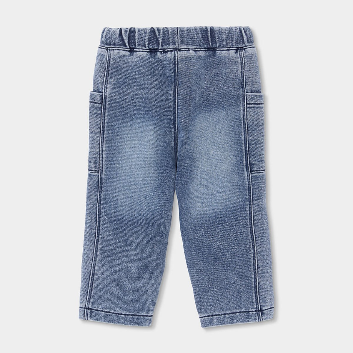 Pantalon denim garçon avec patches bleu, BOBOLI