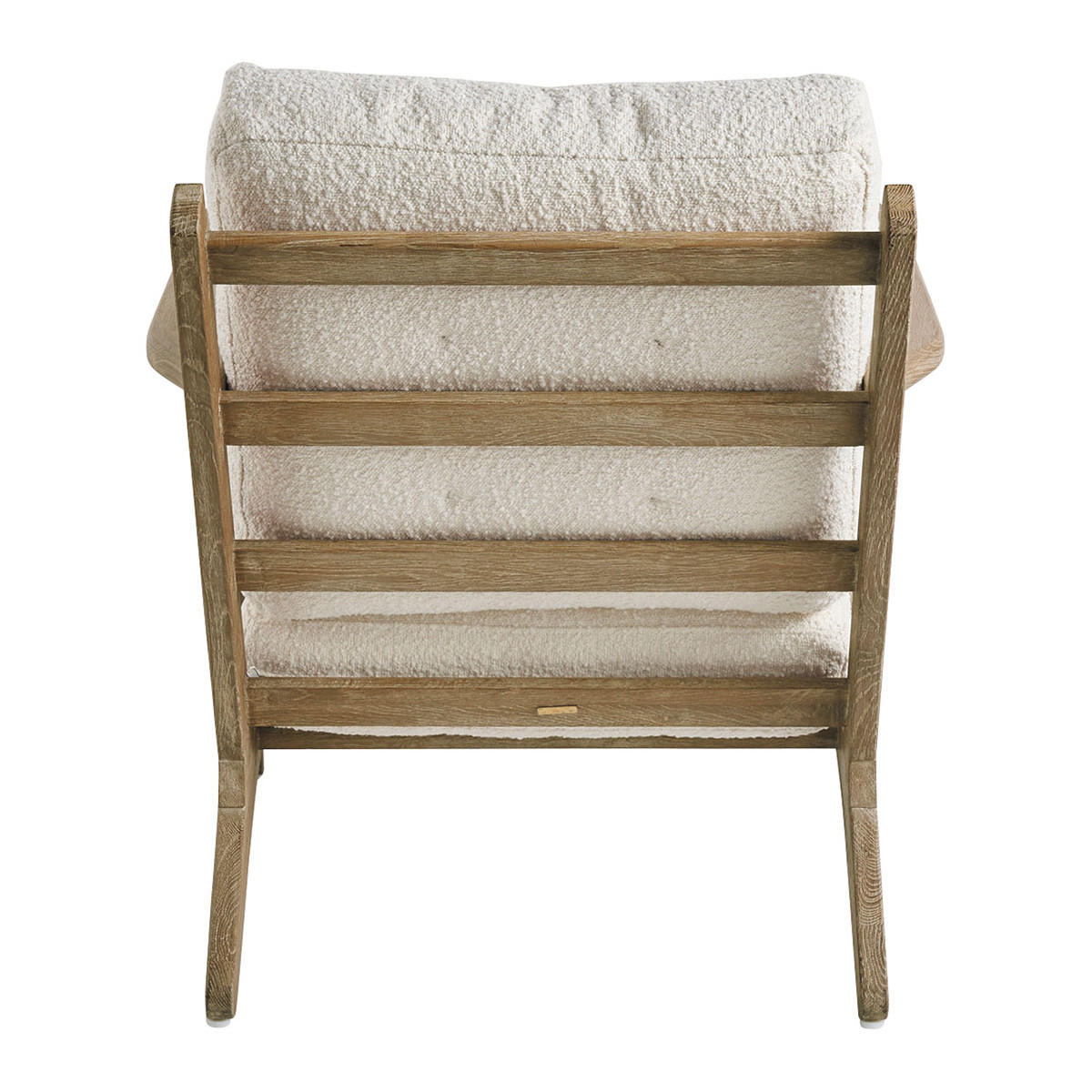 Fauteuil à bouclettes en frêne beige, BLANC D’IVOIRE