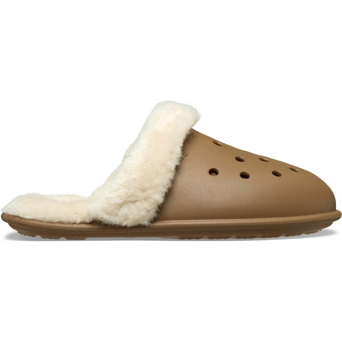 Chaussons Classic Fuzz marron clair, CROCS