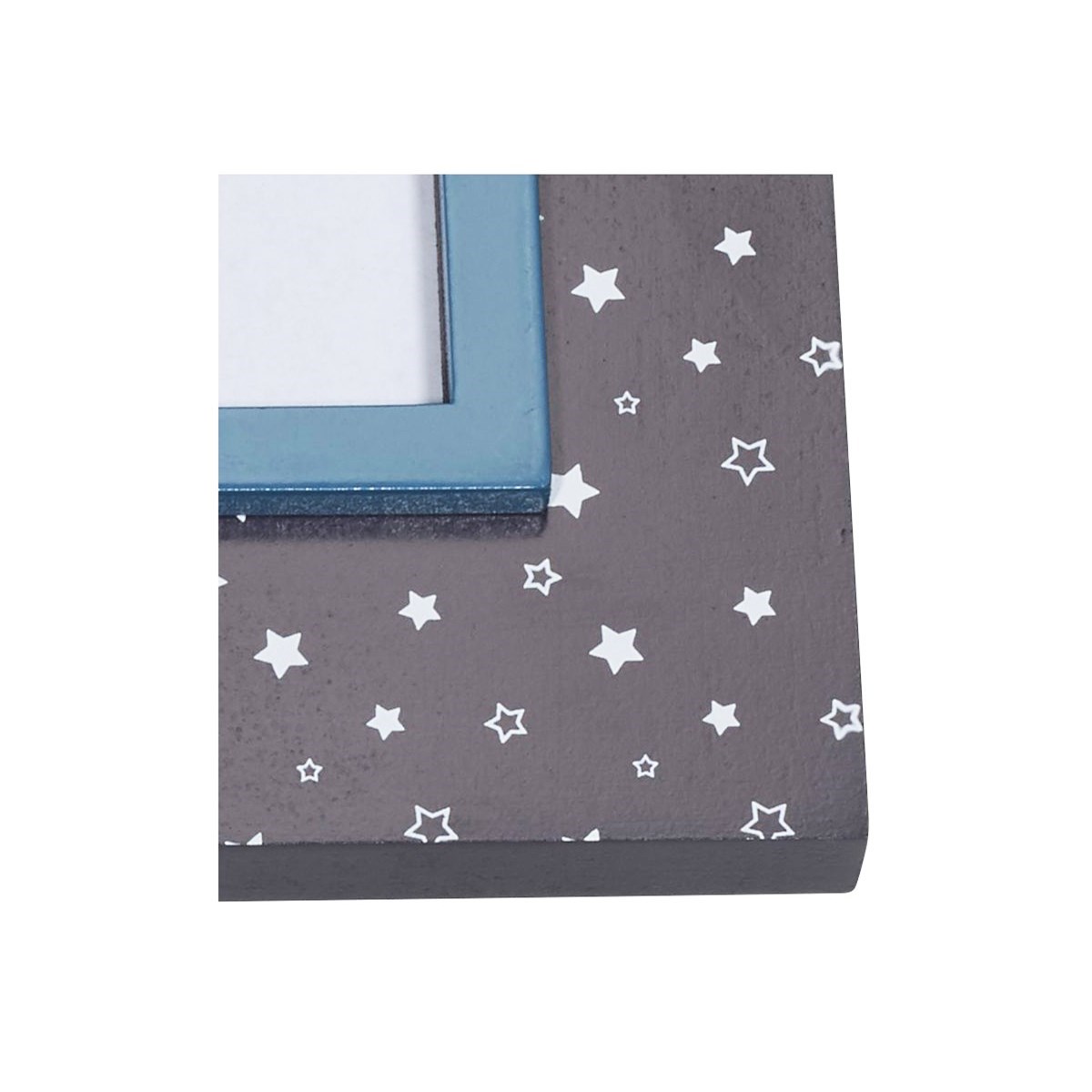 Cadre Photo Rectangle en MDF bleu, SAUTHON