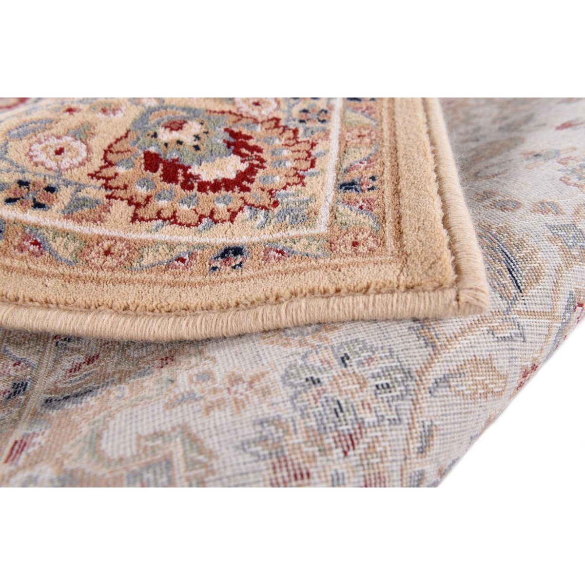 Tapis d'orient floral - DOLNA sable, THEKO