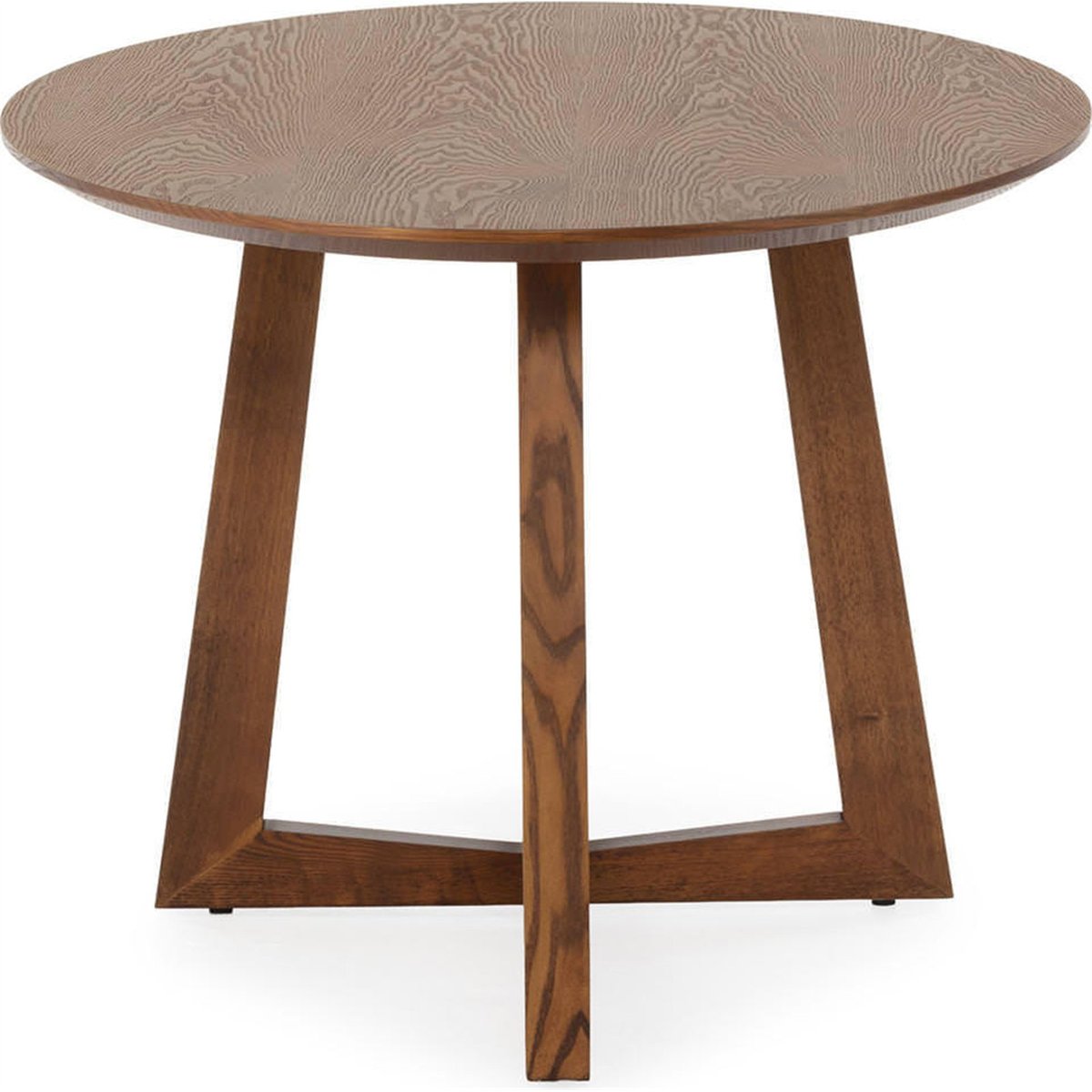 Table à manger ovale en placage de frêne noyer, RECOLLECTION