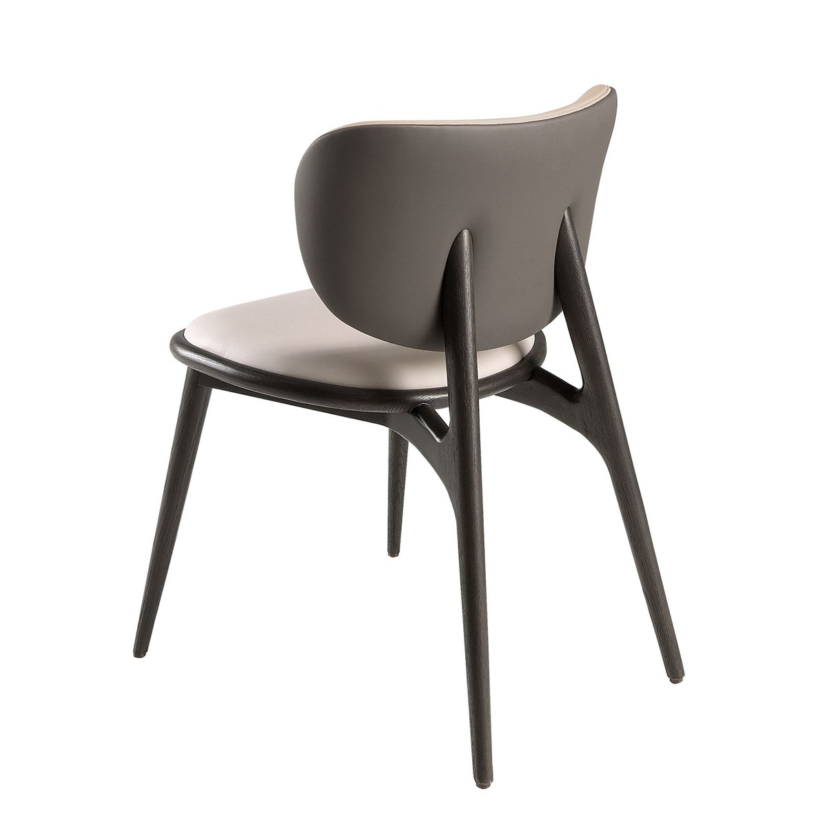 Chaise en similicuir gris foncé | crème, ANGEL CERDA