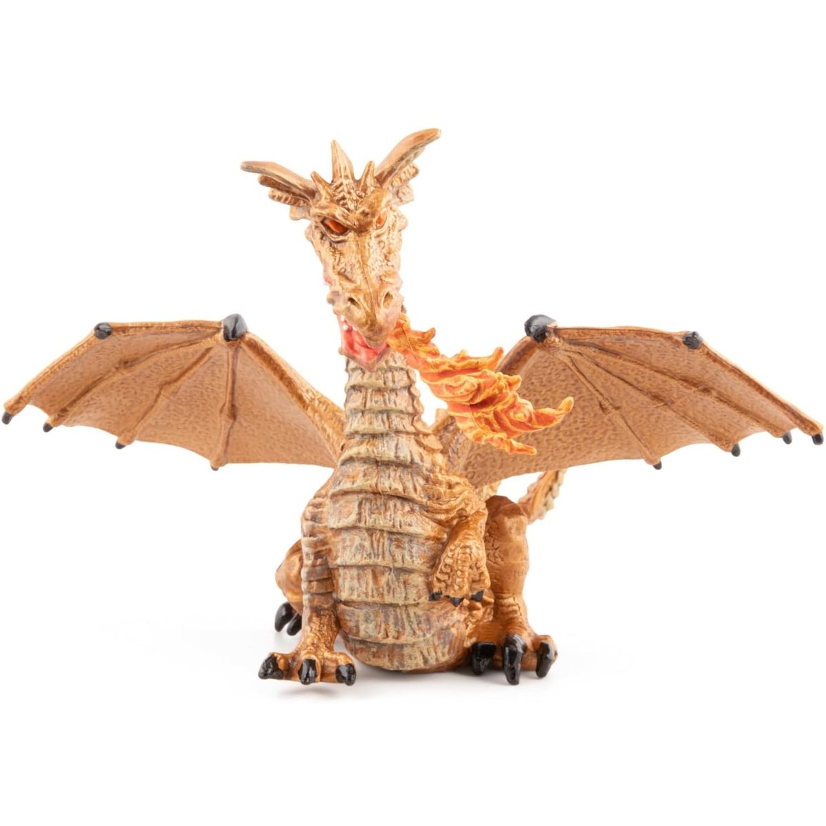Figurine Dragon or avec flamme beige, PAPO