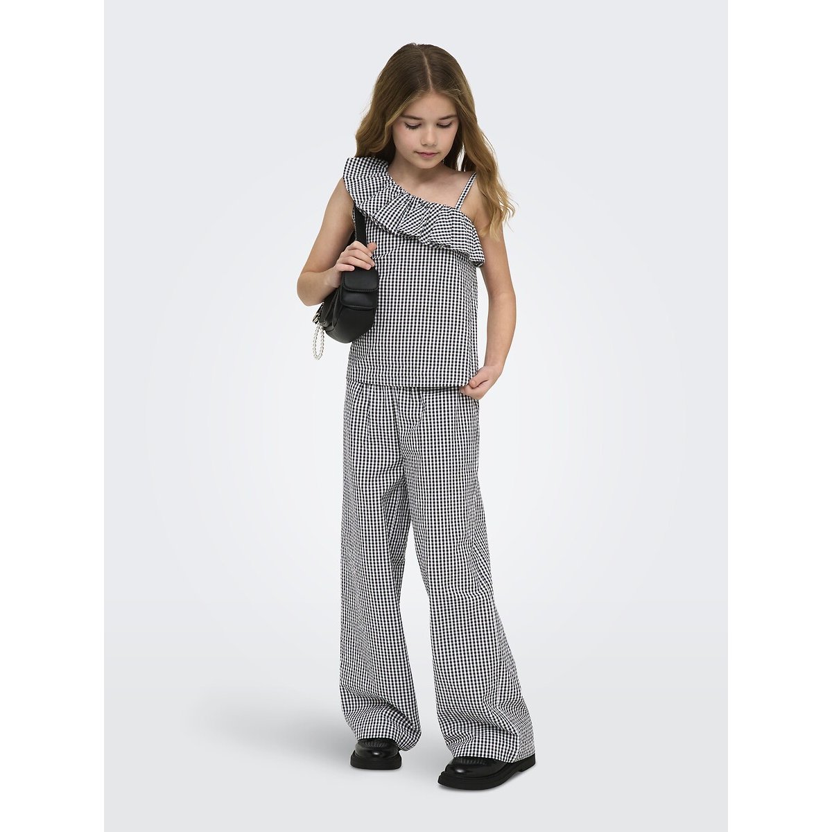 Top imprimé vichy vichy noir/blanc, KIDS ONLY
