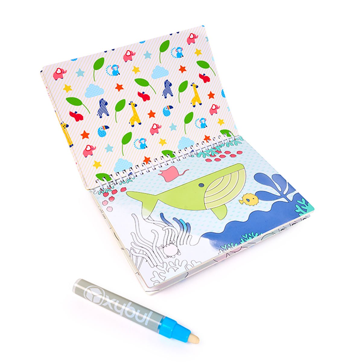Cahier de coloriage magique à l'eau blanc, OXYBUL 