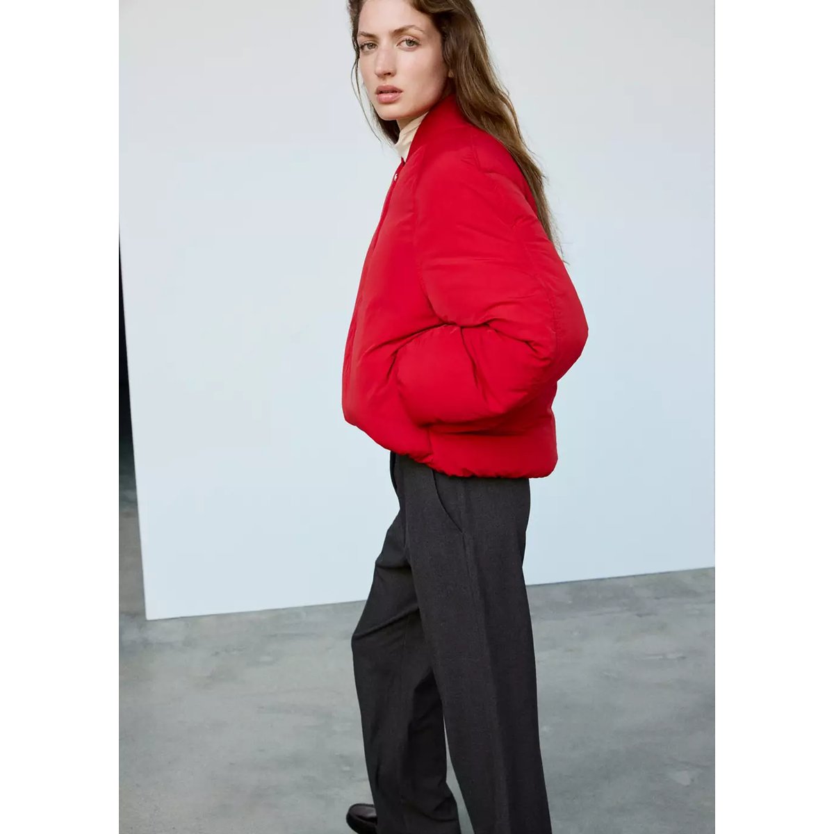 PUFFER COAT ALOE rouge, MANGO