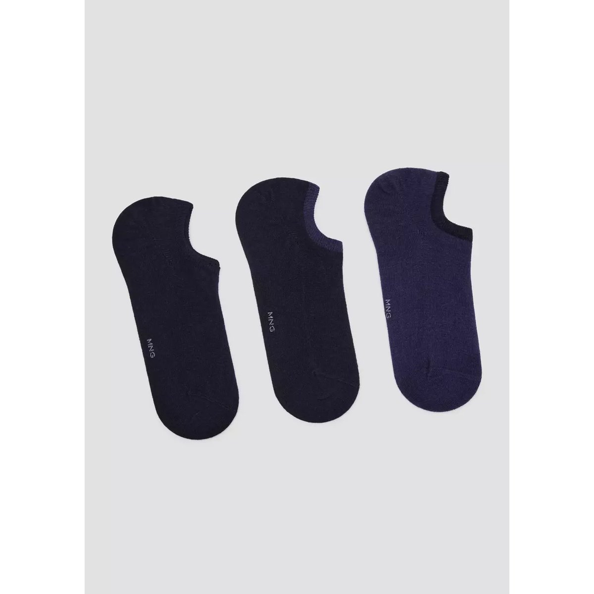 Lot 3 paires de socquettes bleu marine, MANGO MAN