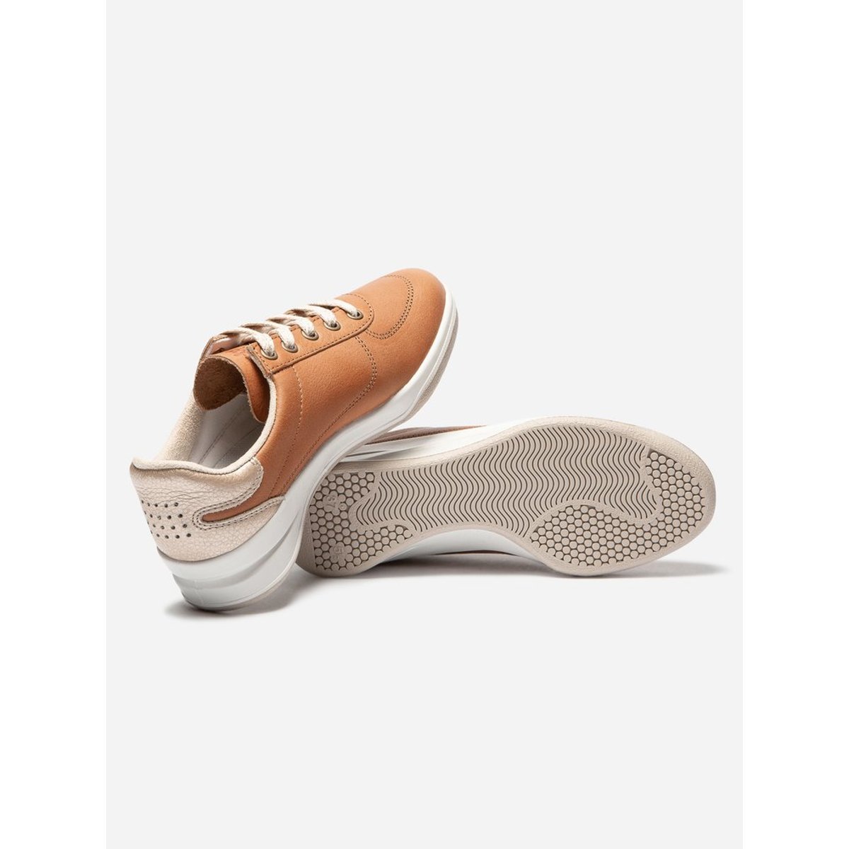 Baskets made in France BRANDIE tan, TBS