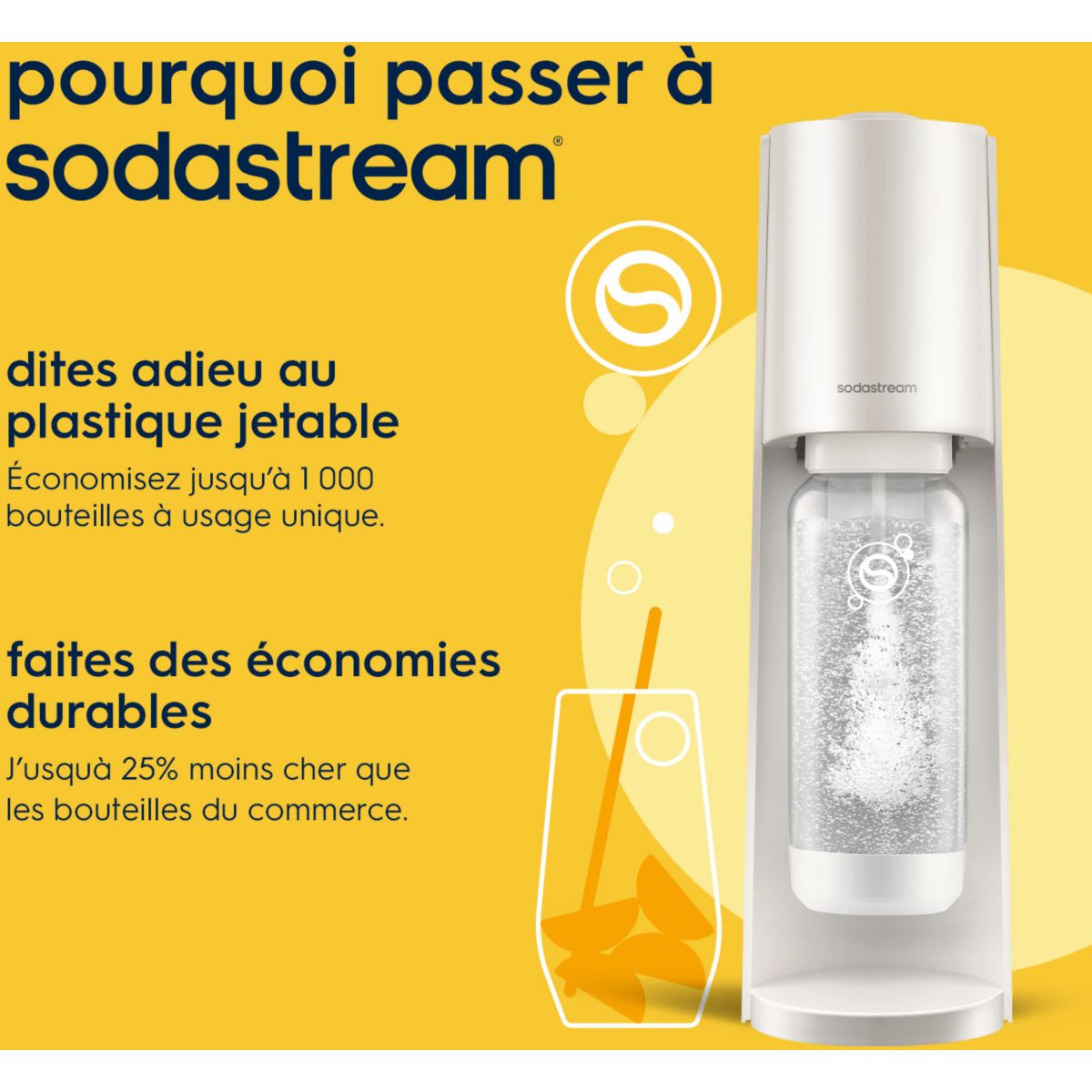 Machine à soda CLASSIC Blanche couleur unique, SODASTREAM