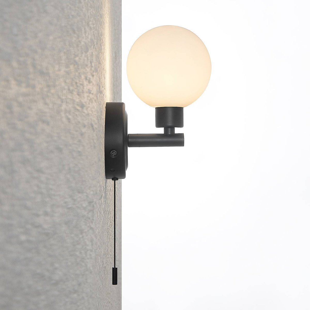 Applique en métal moderne, Zaniba noir mat, LINDBY