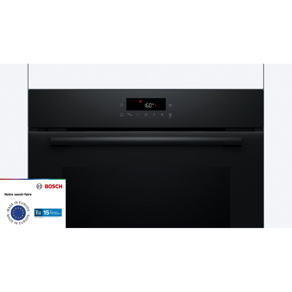 Four encastrable HBA572BB4 - Pyrolyse - Chaleur tournante pulsée - Porte froide - 10 Programmes Auto couleur unique, BOSCH