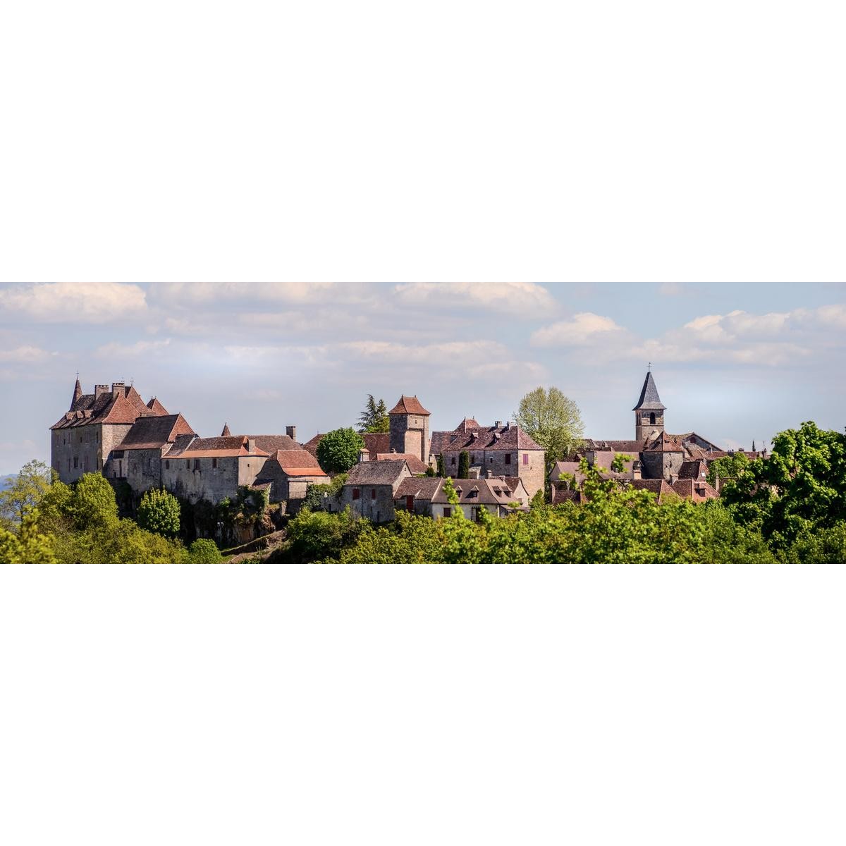 Tableau Mural Vue Sur Loubressac CLASSIQUE INTEMPOREL tableaux sur toile-vert, CEANOTHE
