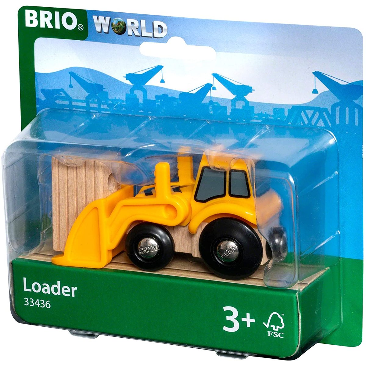 Chargeuse Tractopelle jaune, BRIO