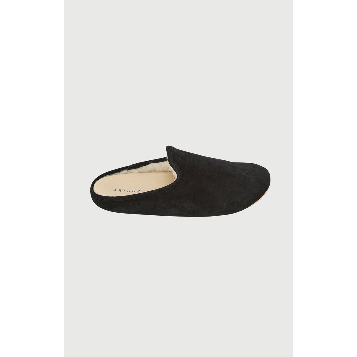 Mules couleur unie Réglisse noir, ARTHUR