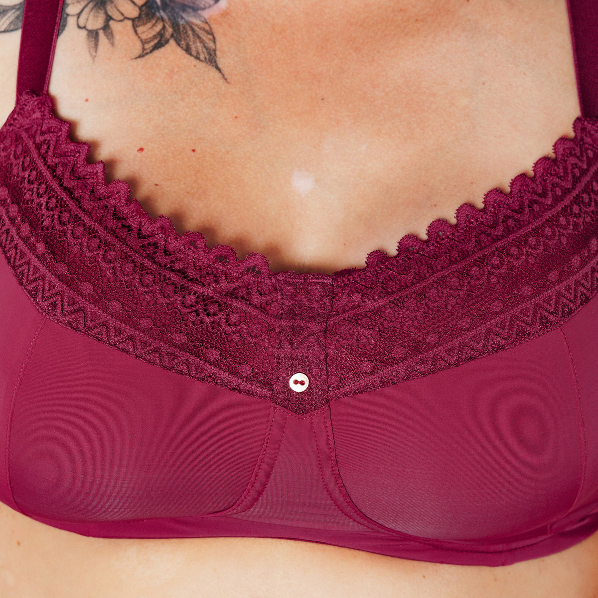 Soutien-gorge post-opératoire DOUCE bordeaux, ROUGEGORGE LINGERIE