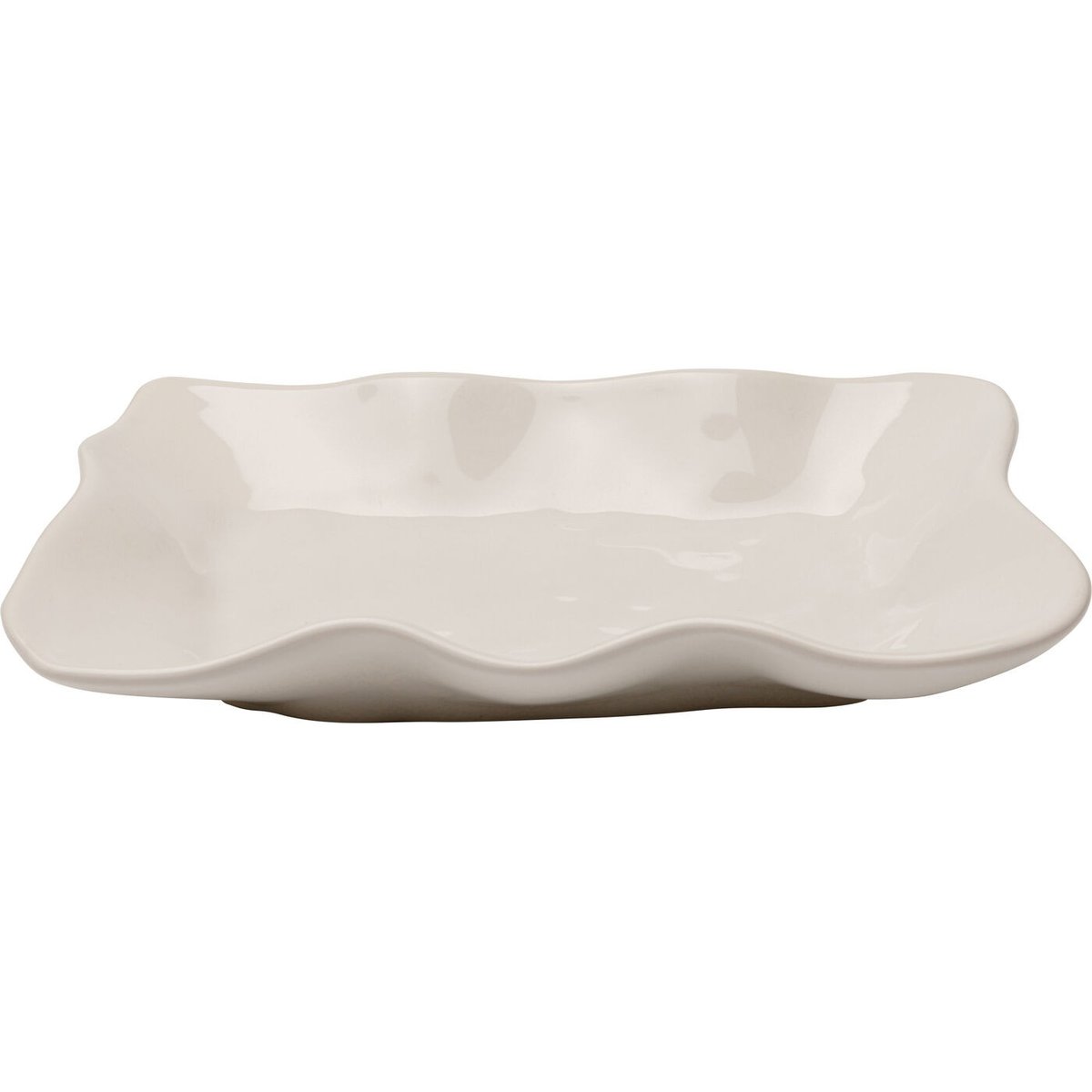 Plat en faïence, ORGANIC crème, KARE DESIGN