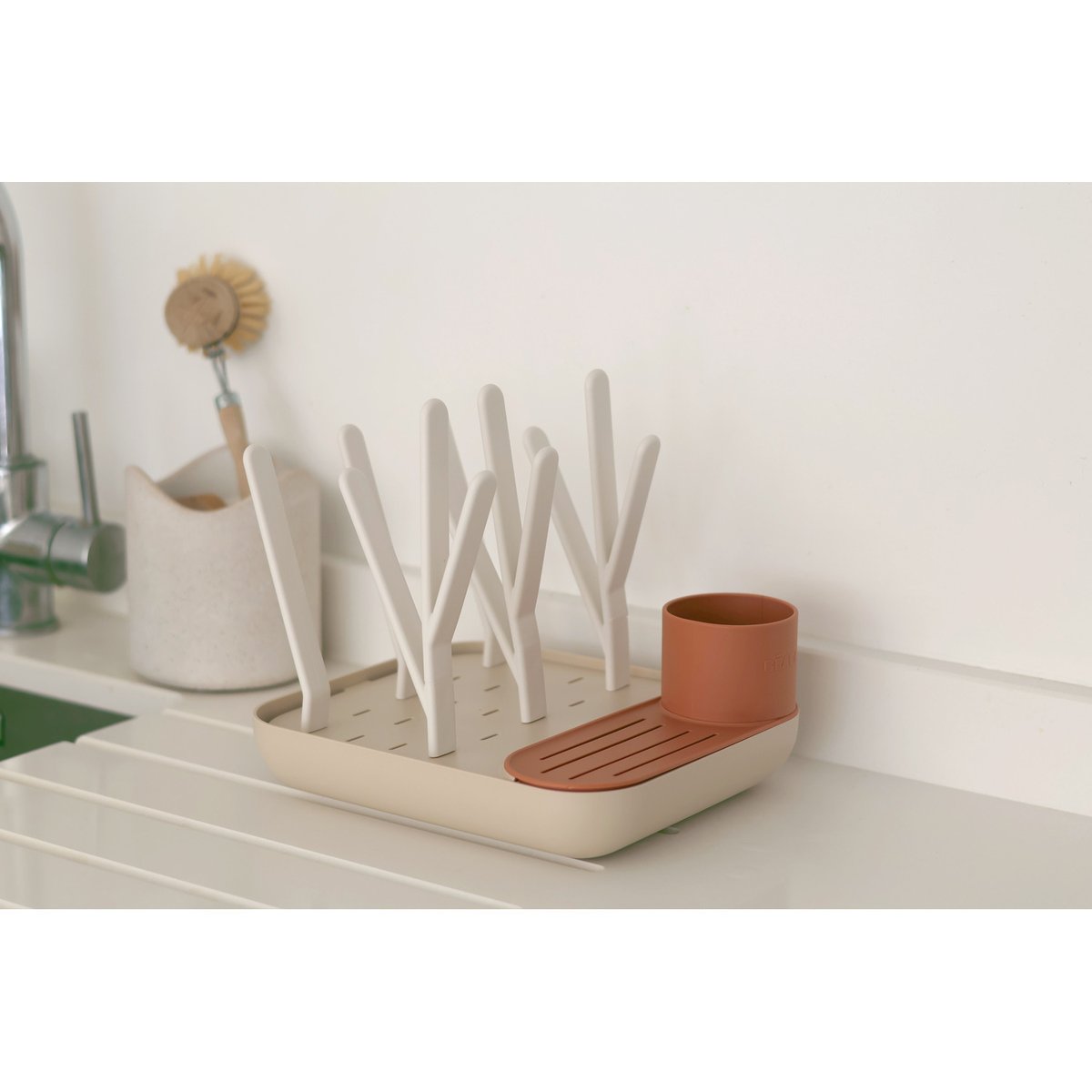 Egoutte biberons forêt grande capacité 6 biberons terracotta / argile, BEABA