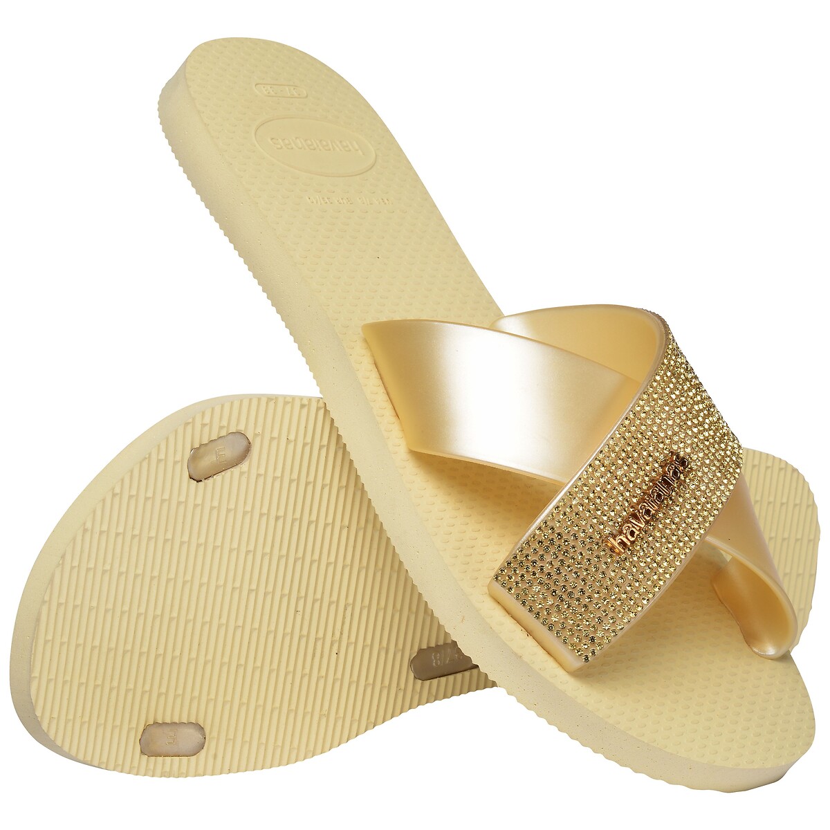 Muli incrociati AQUA GLOW oro bianco, HAVAIANAS