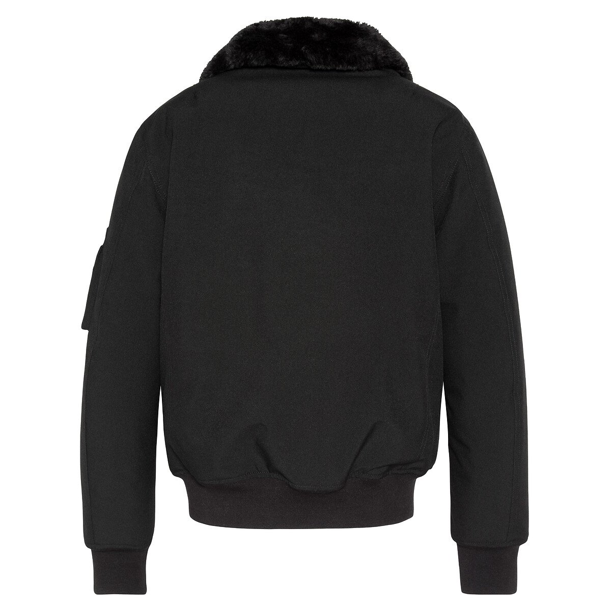 Cazadora corta con cuello camisero, para entretiempo negro, SCHOTT