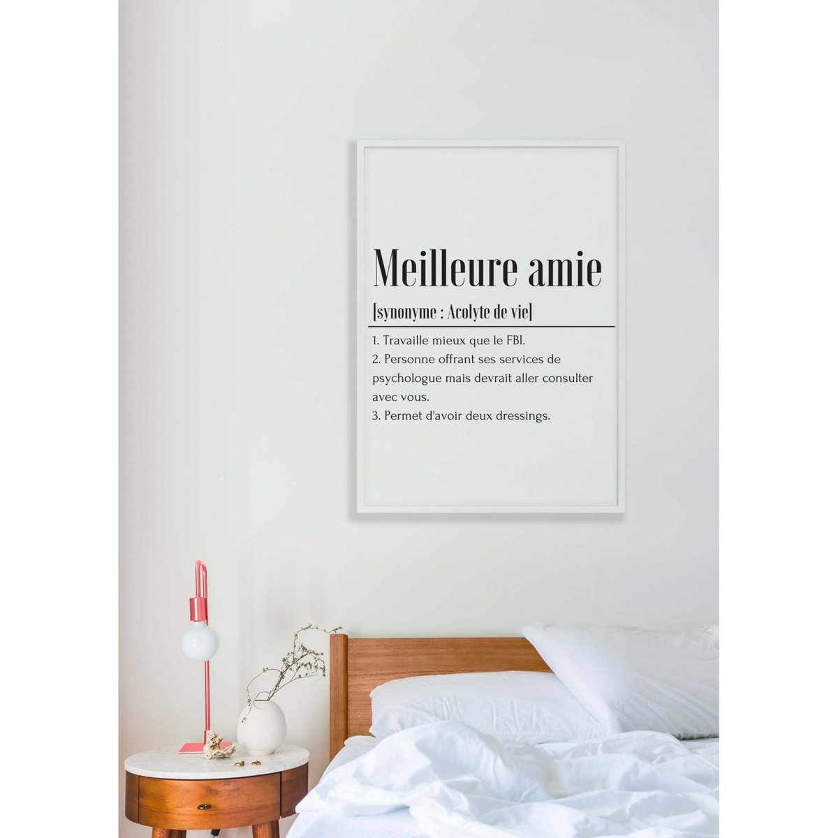 Affiche Définition Meilleure Amie blanc, L'AFFICHERIE