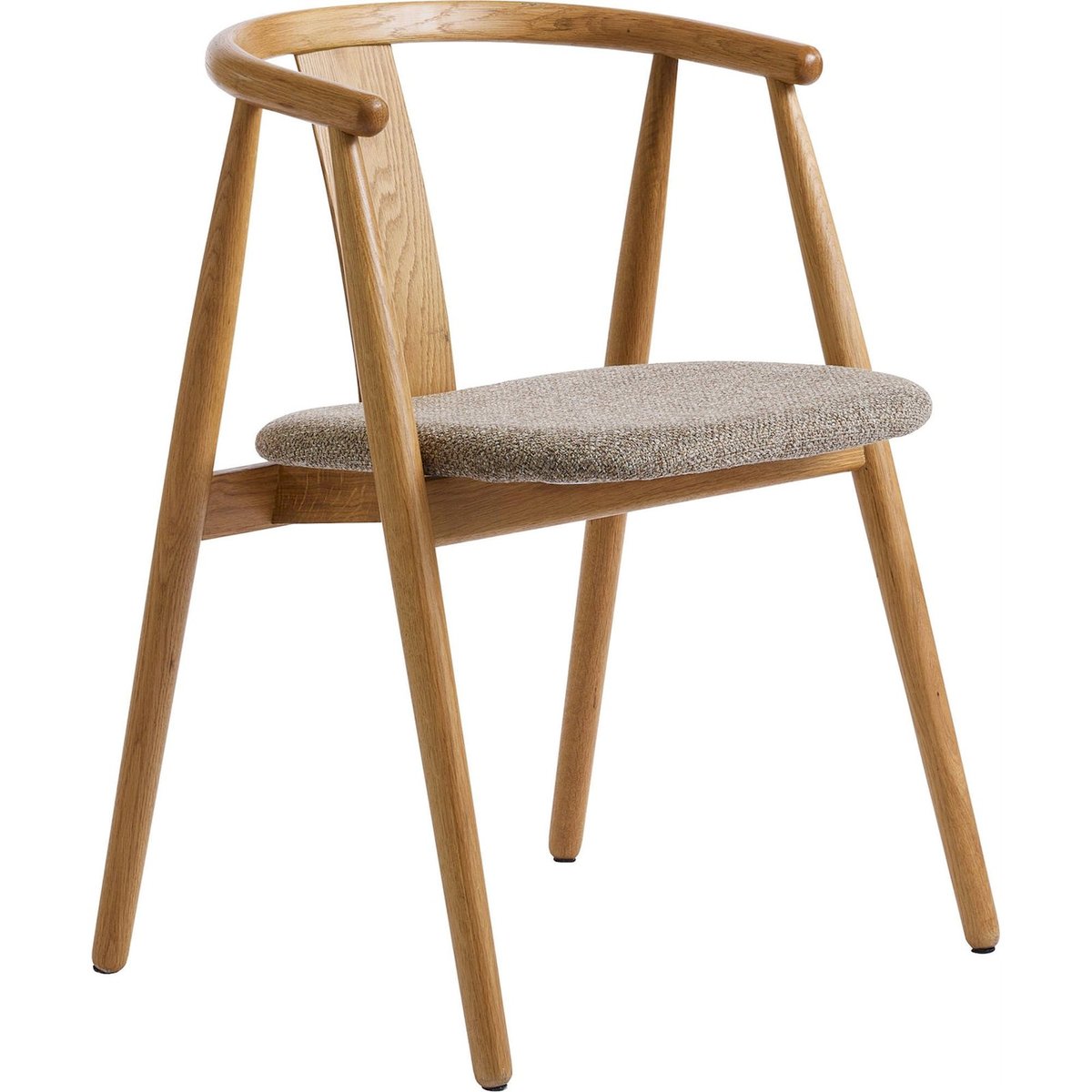 Chaise bois assise tapissée collection DABASSO noir et brun, RECOLLECTION