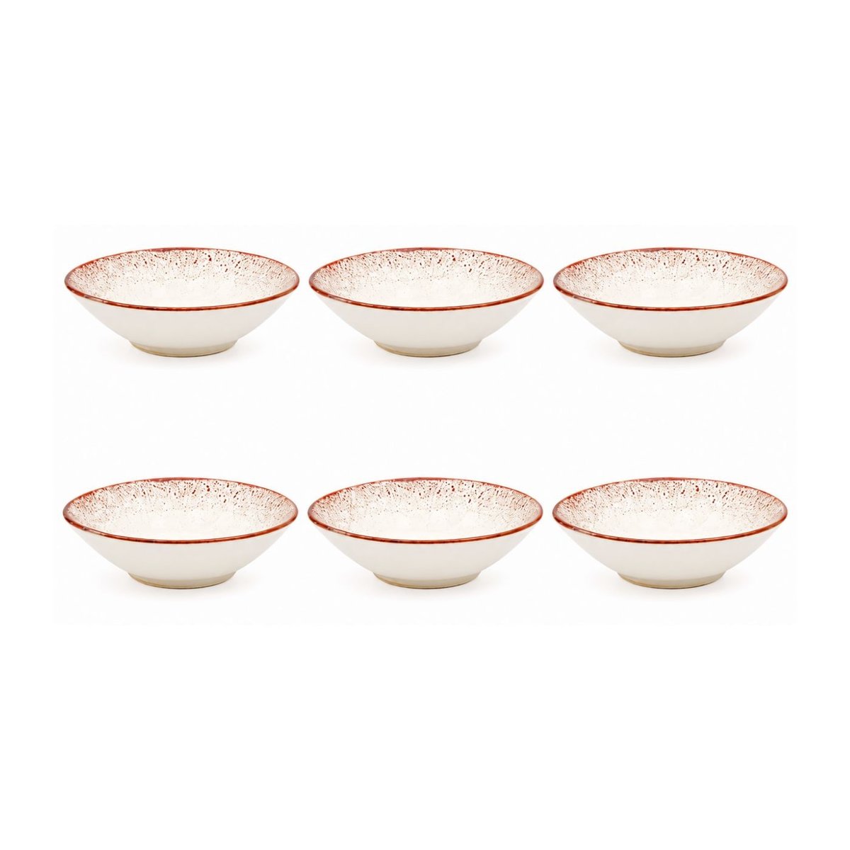 Lot de 6 assiettes creuses, Agate rose, ARTIME