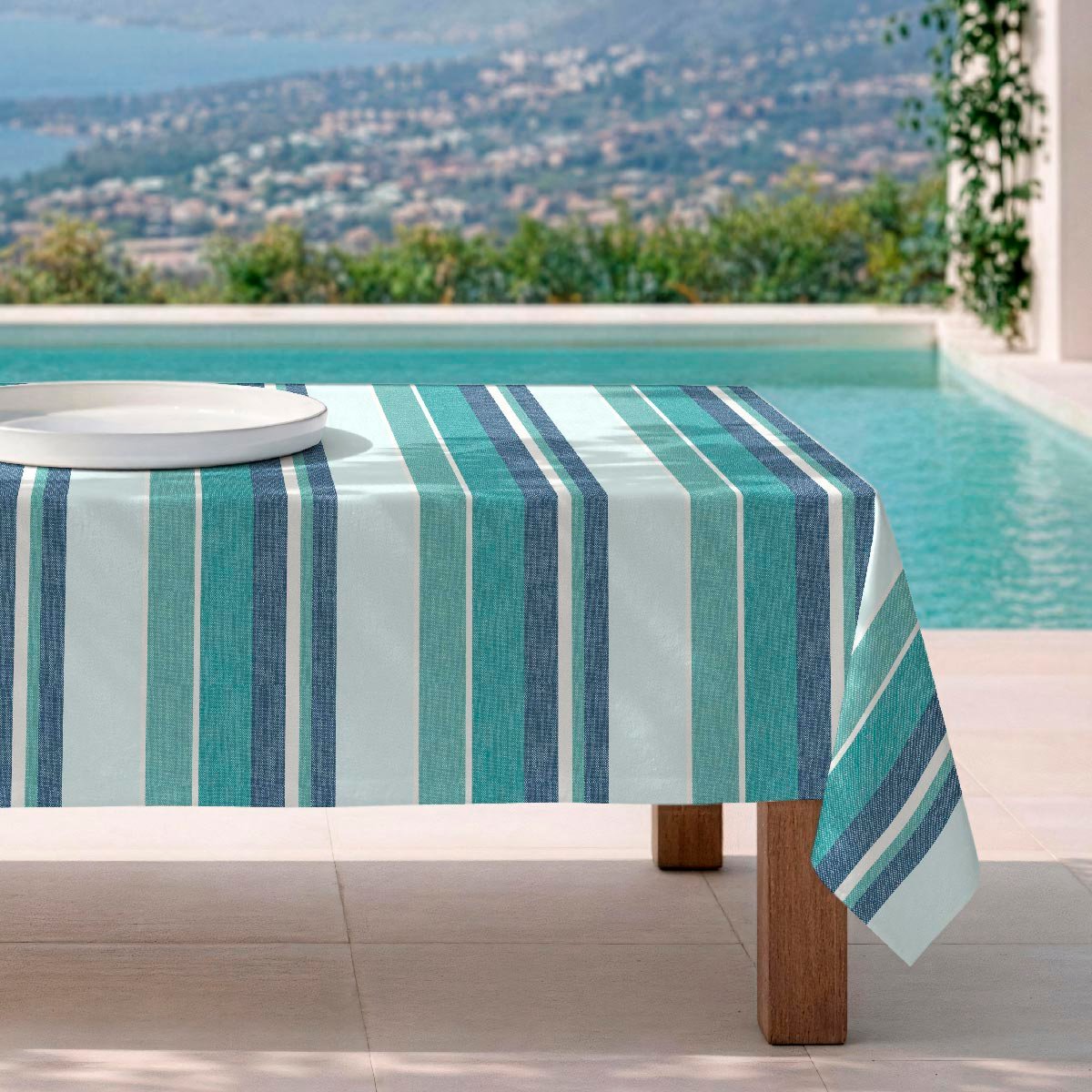 Nappe anti-taches Sea - coton 100% - bleu, NAF NAF HOME