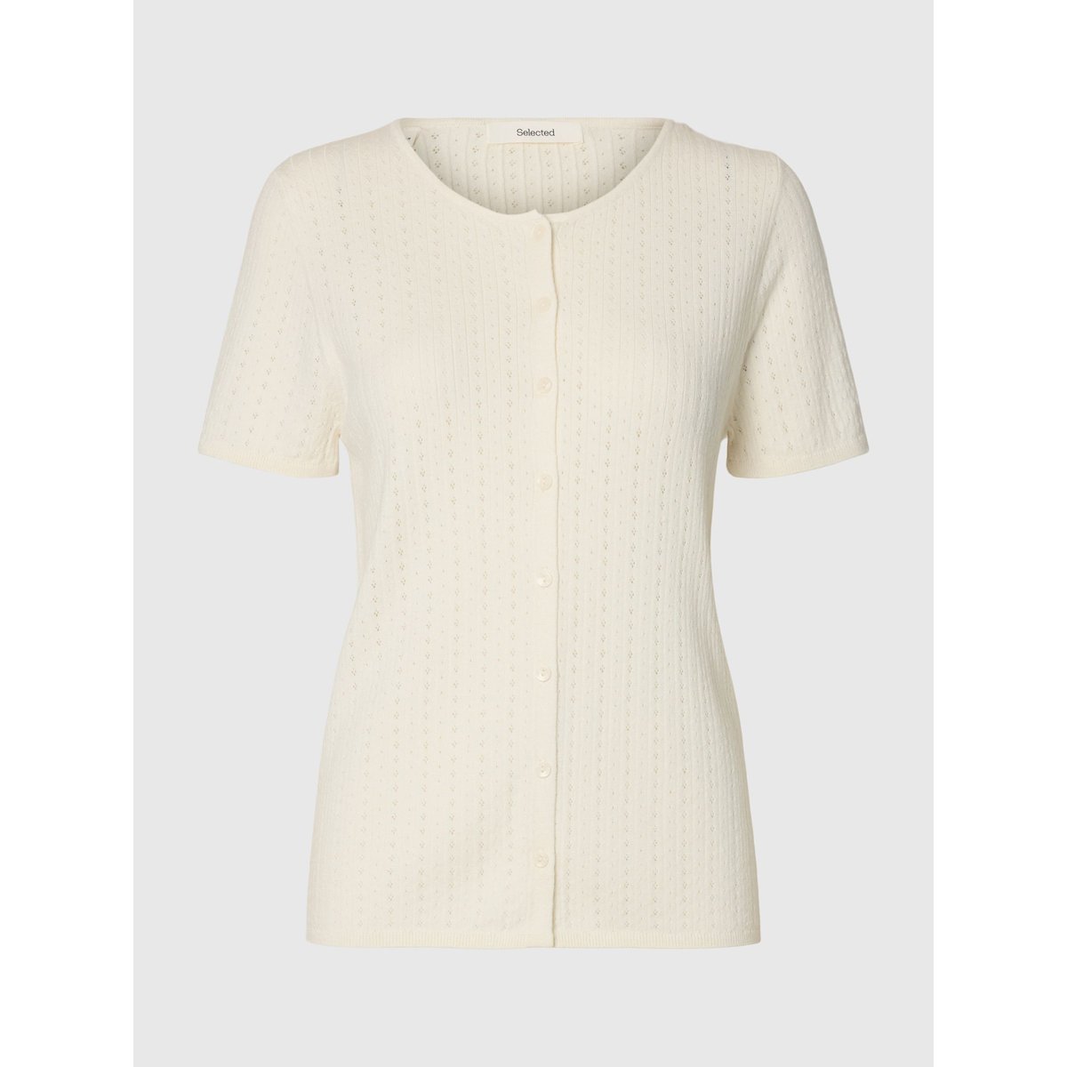 Cardigan En Maille egret, SELECTED