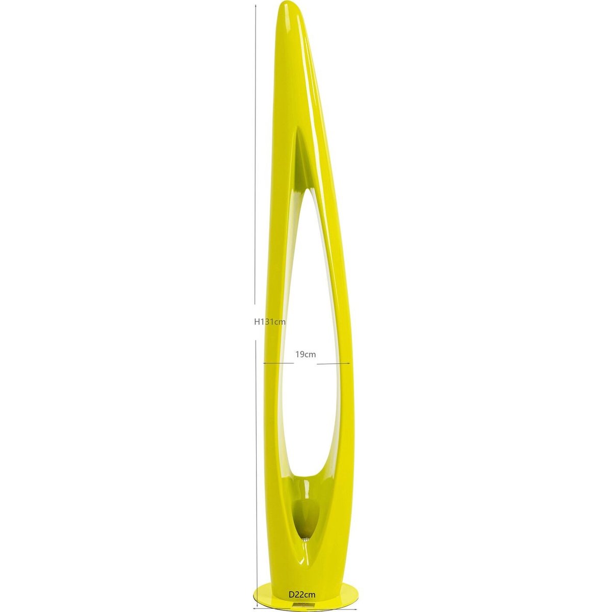 Lampadaire en fibre de verre, FLOW FLAME vert, KARE DESIGN