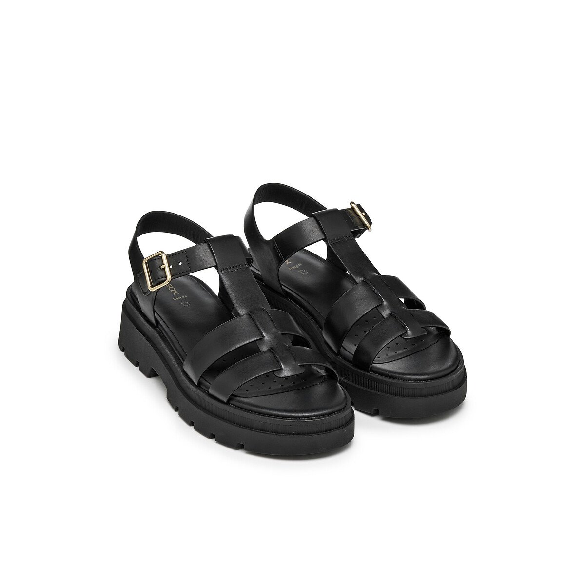 Sandales en cuir Adacter noir, GEOX