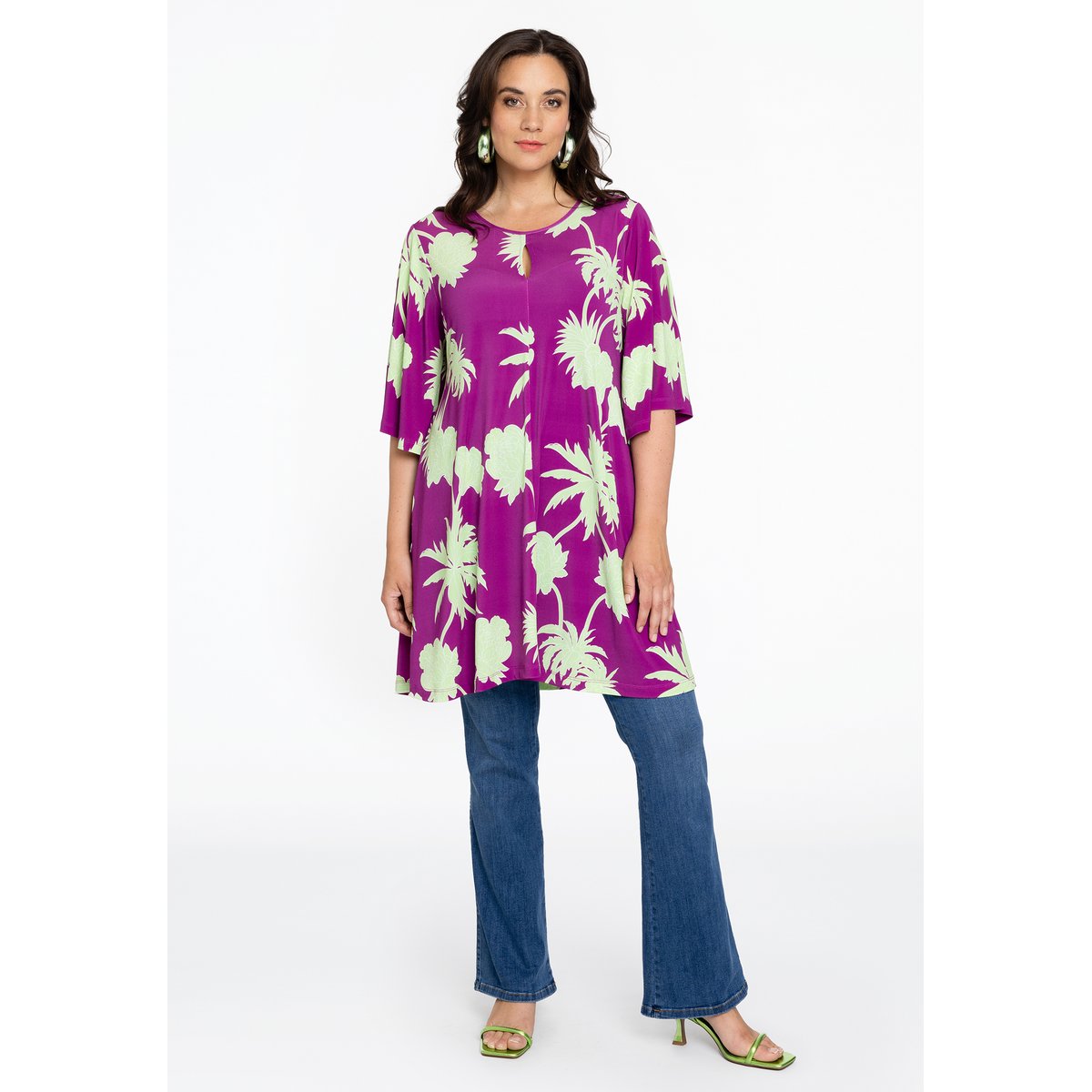 Tunique manches de trompette rose, YOEK